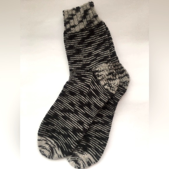 B&W Hand Knit Socks - Picture 2 of 2